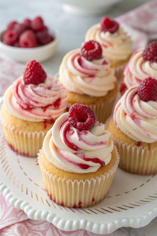 Raspberry swirl cupcake🍥